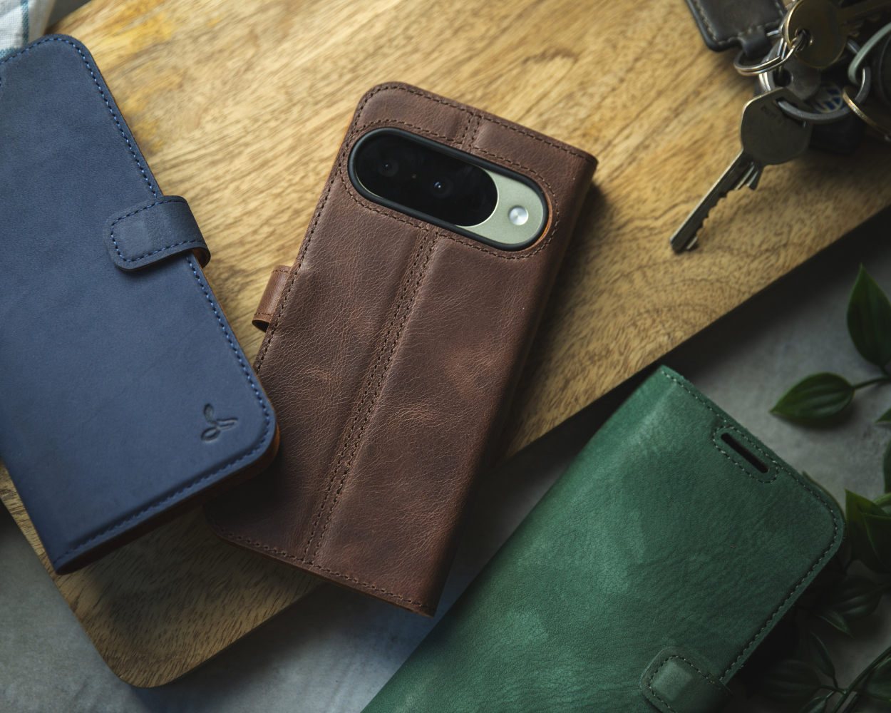 Google Pixel 11 - Vintage Leather Wallet Phone Case