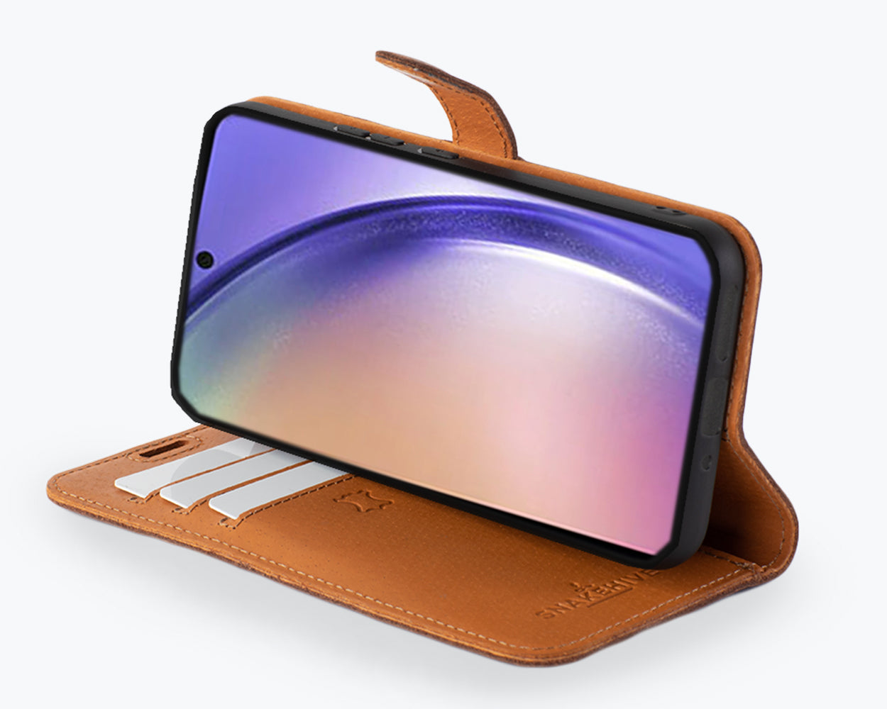 Samsung Galaxy A55 - Vintage Leather Wallet Phone Case