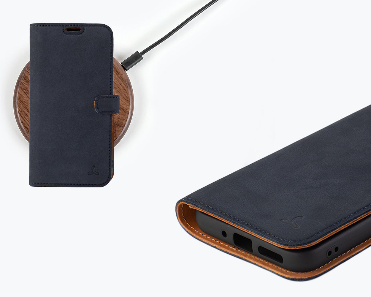 Samsung Galaxy A55 - Vintage Leather Wallet Phone Case