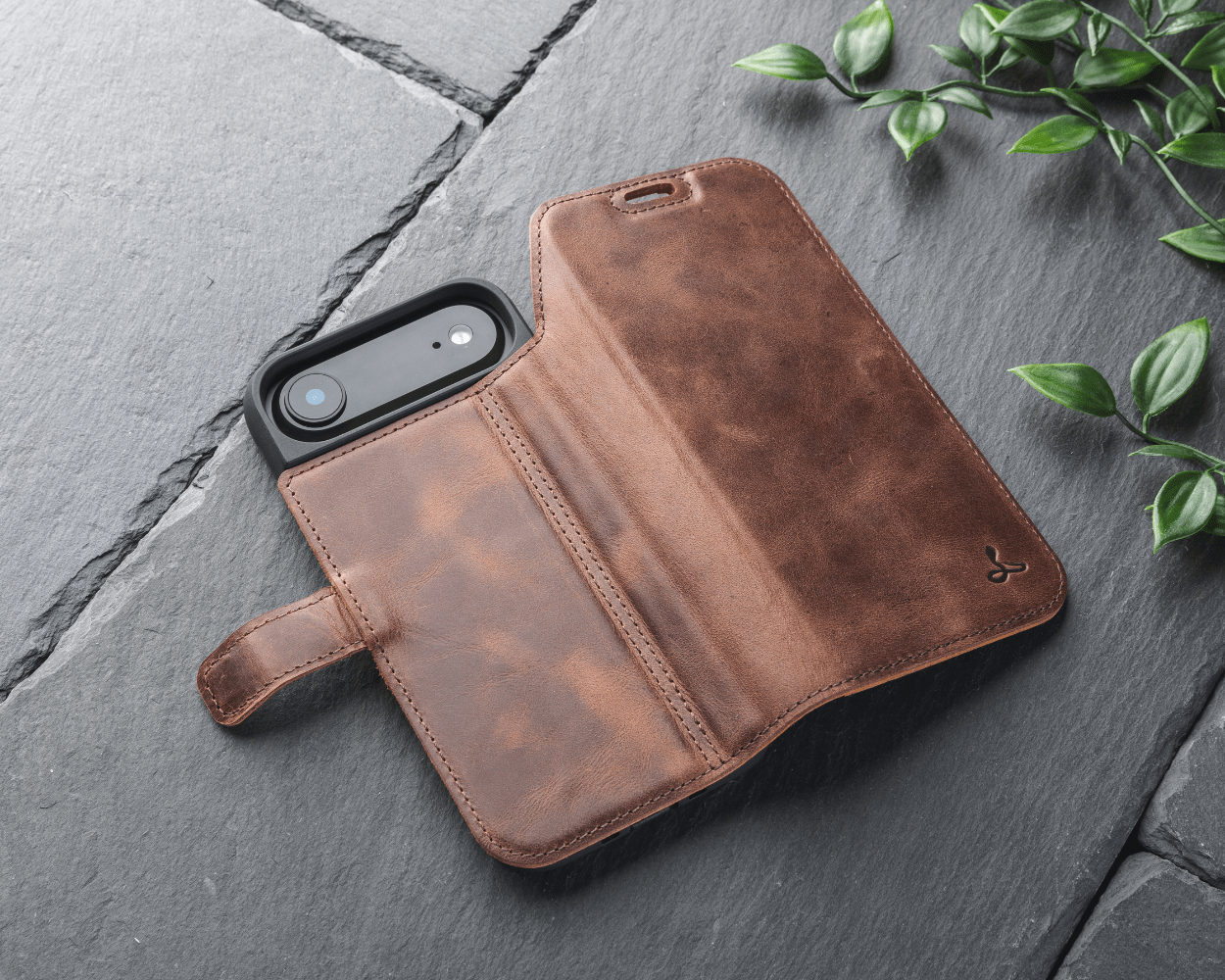 Apple iPhone Air - Vintage Leather Wallet Phone Case