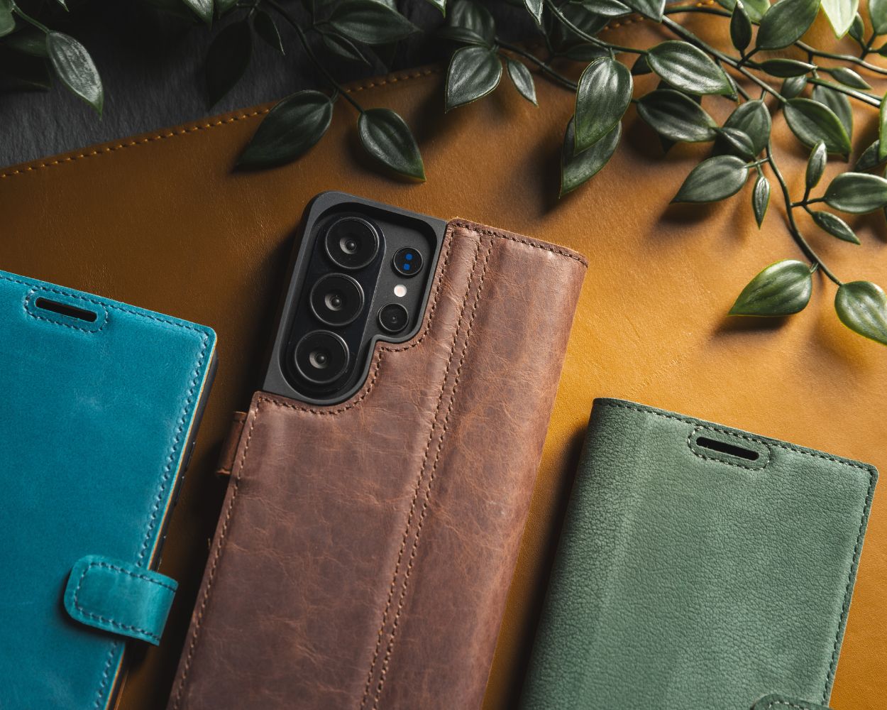 Samsung Galaxy S26 Ultra - Vintage Leather Wallet Phone Case