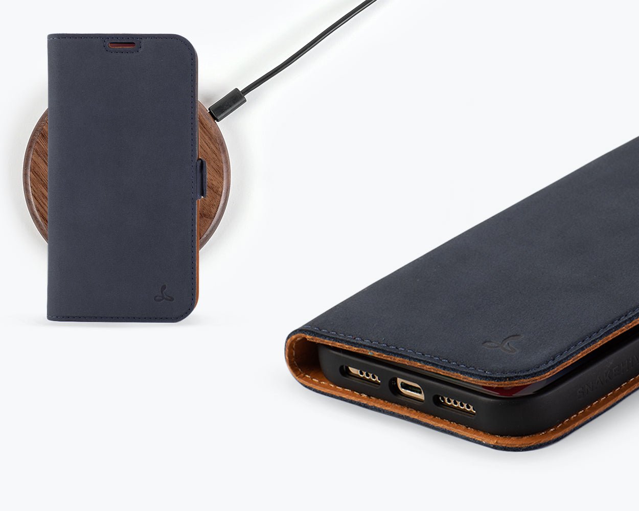 Apple iPhone 14 Pro Max - Vintage Leather Wallet Phone Case (Side Clasp)