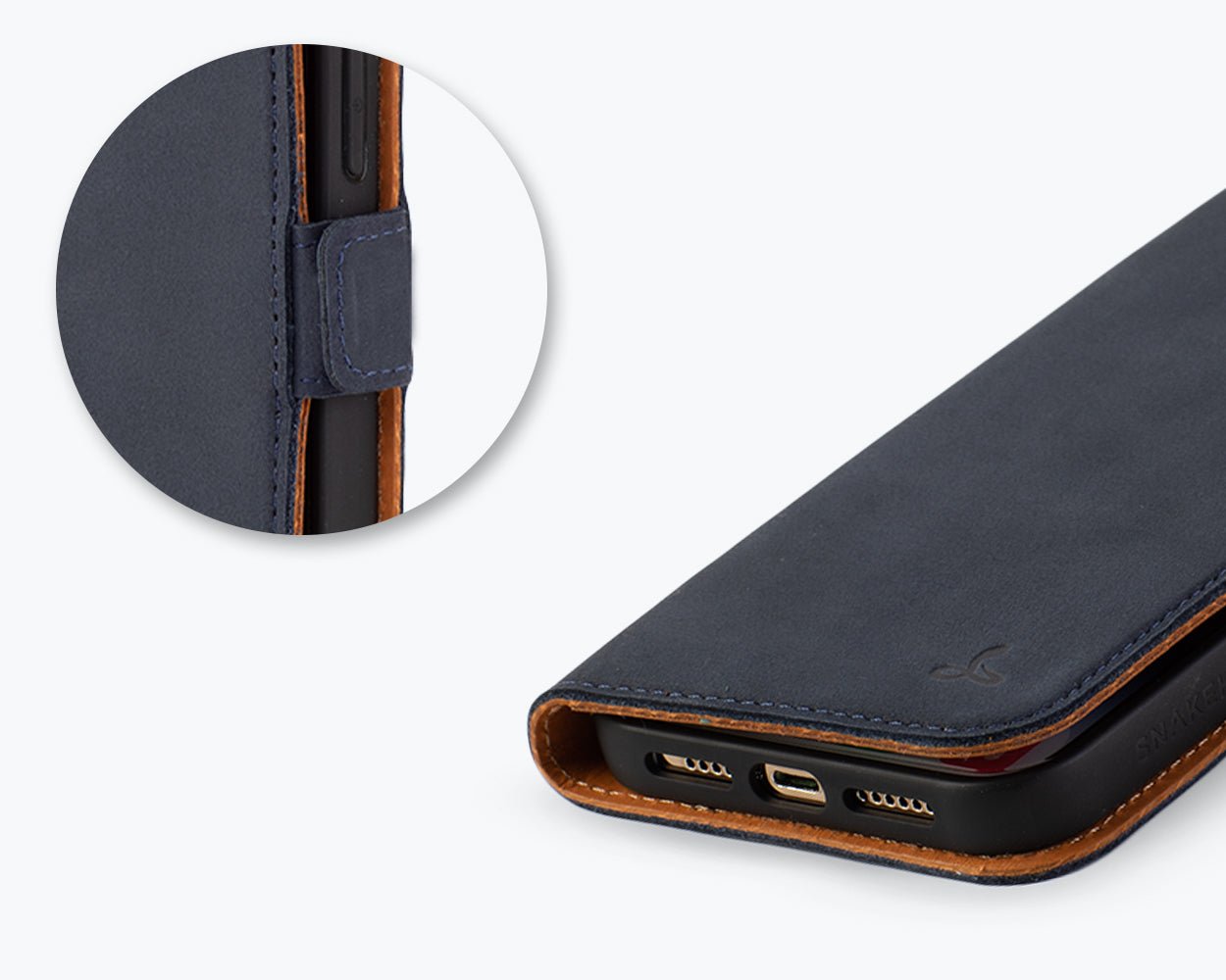Apple iPhone 14 Pro Max - Vintage Leather Wallet Phone Case (Side Clasp)