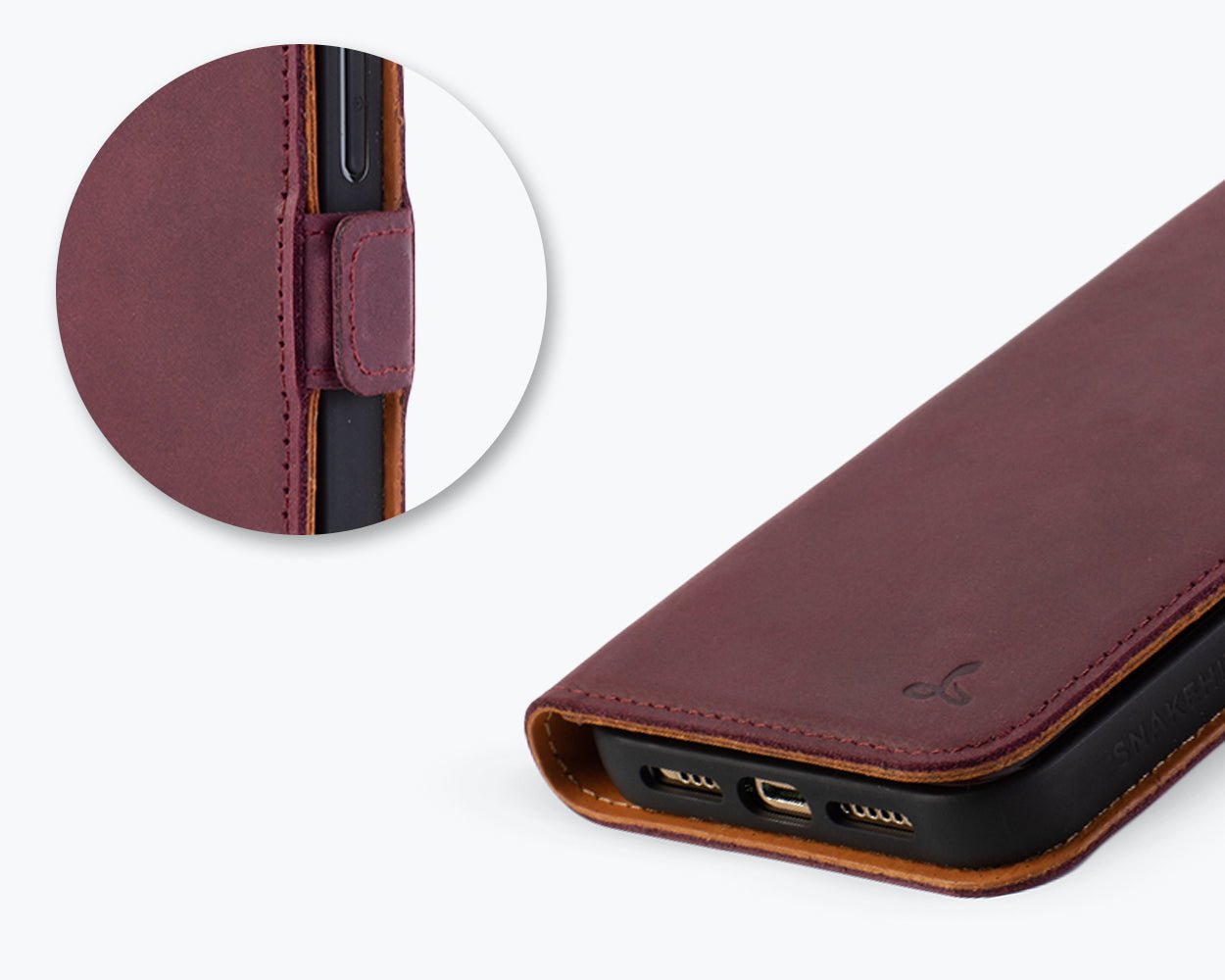 Apple iPhone 14 Pro Max - Vintage Leather Wallet Phone Case (Side Clasp)