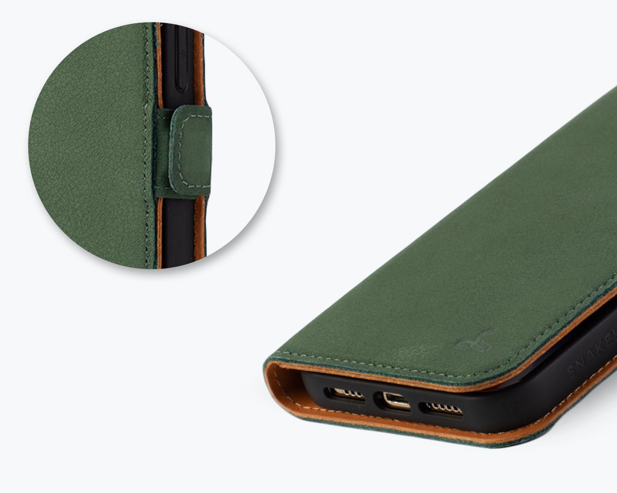 Apple iPhone 14 Pro Max - Vintage Leather Wallet Phone Case (Side Clasp)