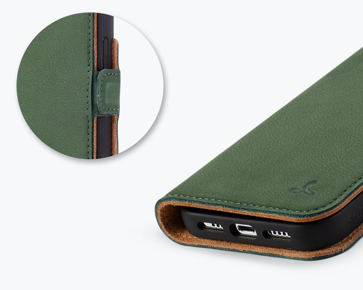 Apple iPhone 14 Pro - Vintage Leather Wallet Phone Case (Side Clasp)