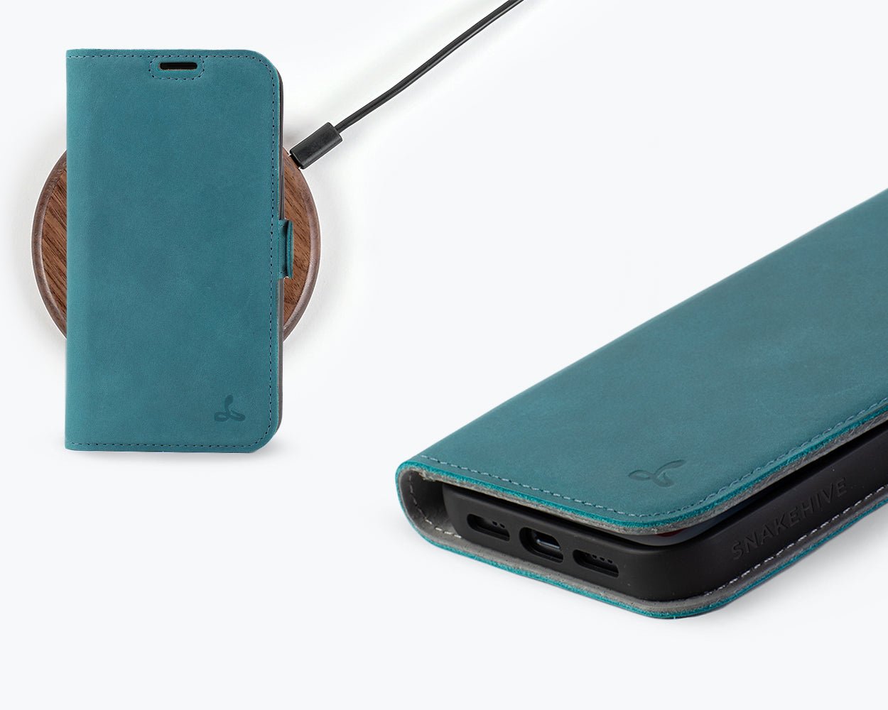 Apple iPhone 14 - Vintage Leather Wallet Phone Case (Side Clasp)