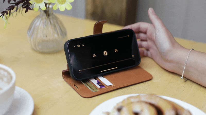 Samsung Galaxy S25 Edge - Vintage Leather Wallet Phone Case