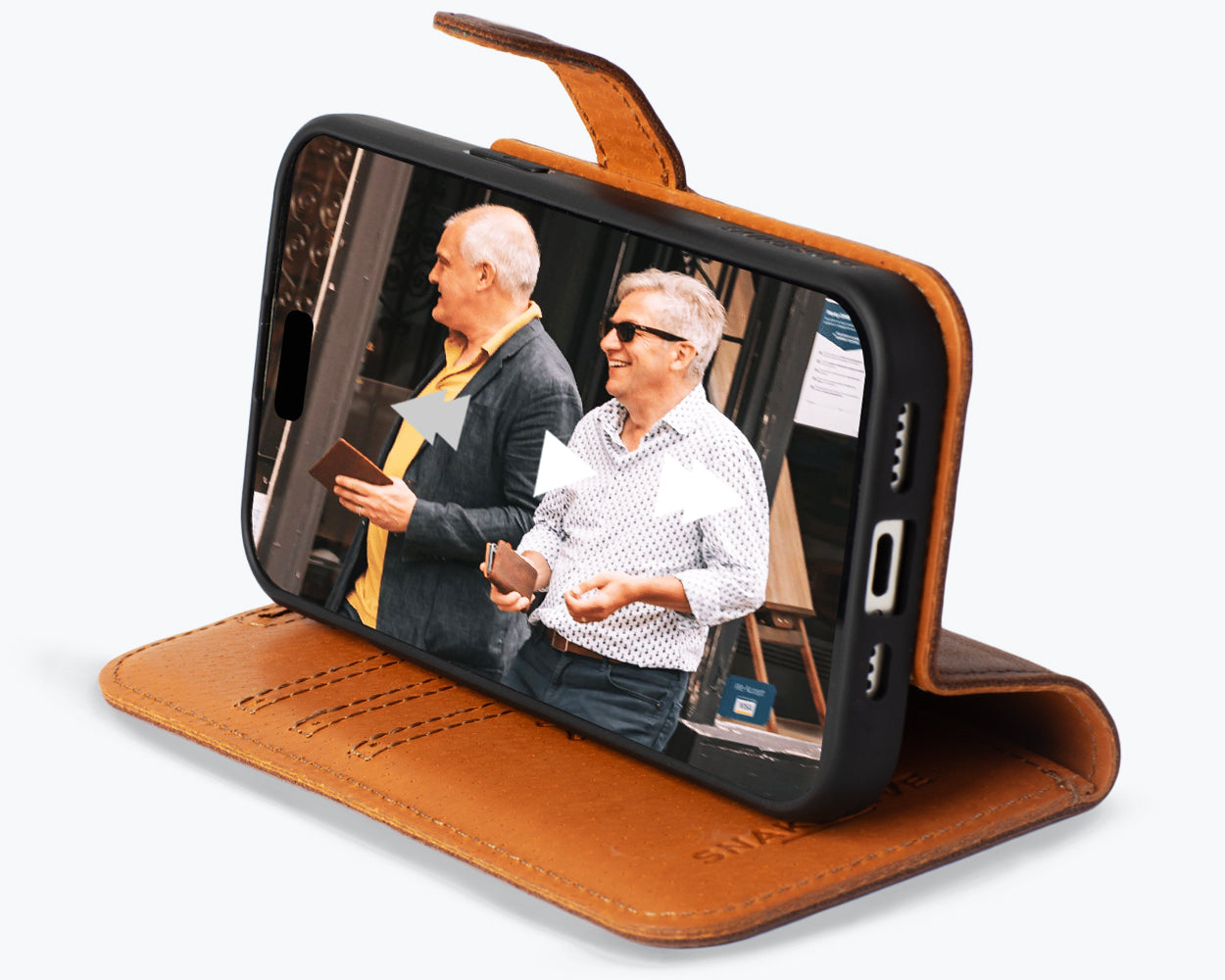 Apple iPhone 15 - Vintage Leather Wallet Phone Case