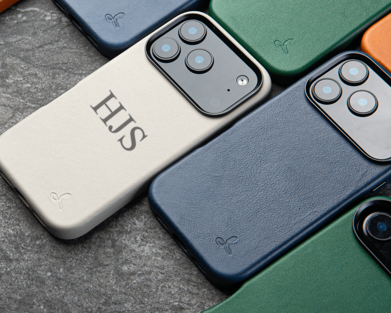 Personalised Slim Leather iPhone Case