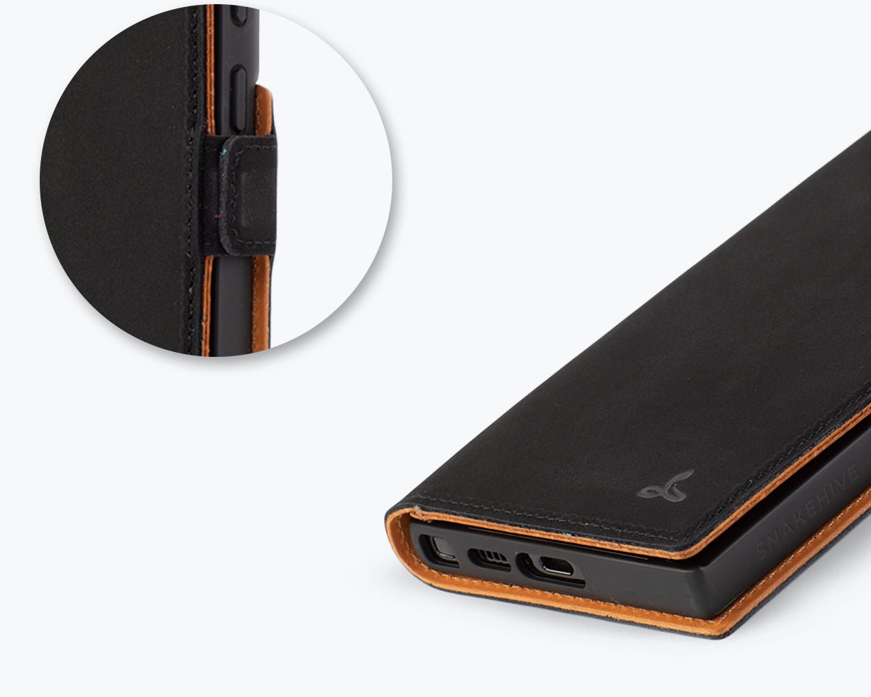 Samsung Galaxy S23 Ultra - Vintage Leather Wallet Phone Case (Side Clasp)