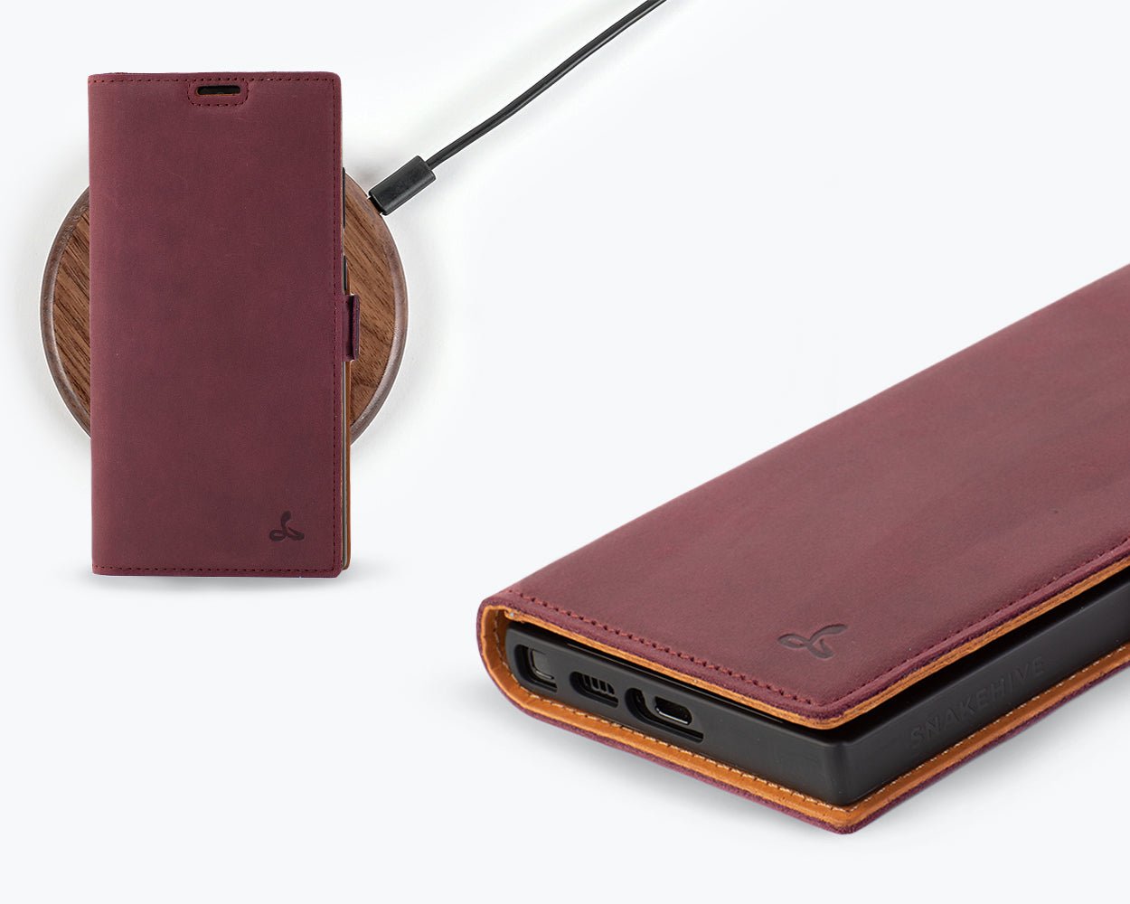 Samsung Galaxy S23 Ultra - Vintage Leather Wallet Phone Case (Side Clasp)