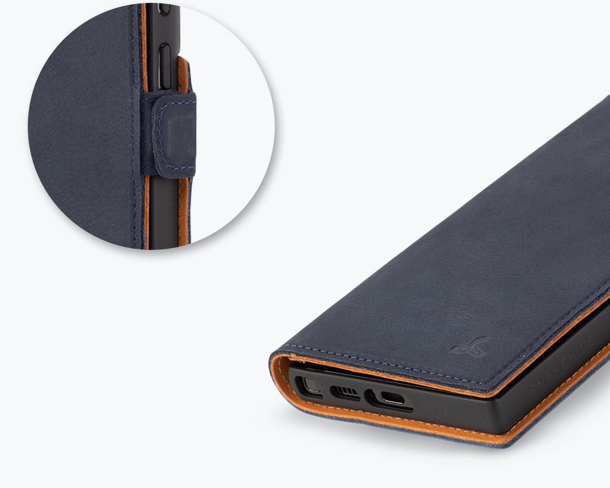 Samsung Galaxy S24 Ultra - Vintage Leather Wallet Phone Case (Side Clasp)