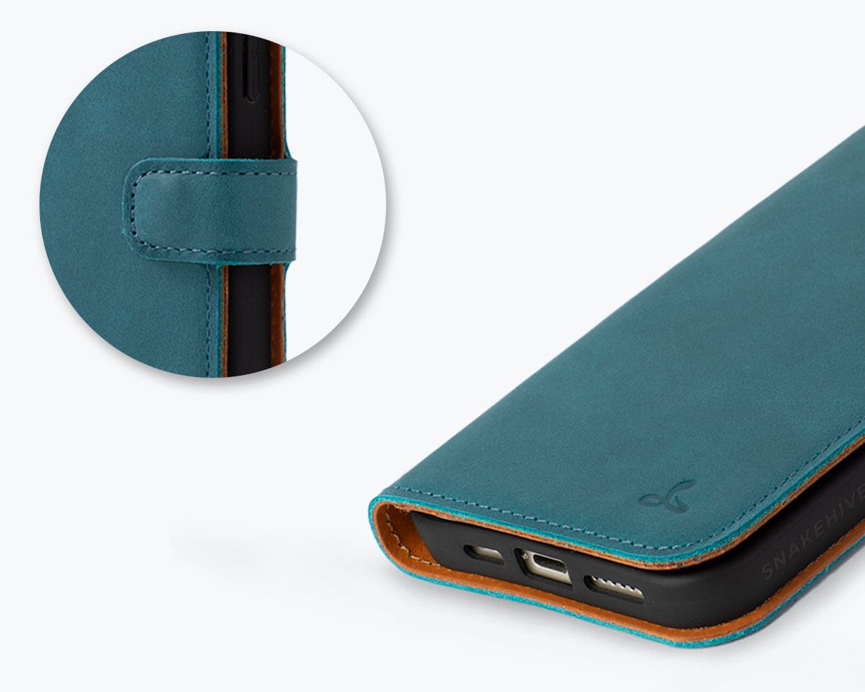 Iphone 15 Plus Leather Wallet Case - Snakehive UK