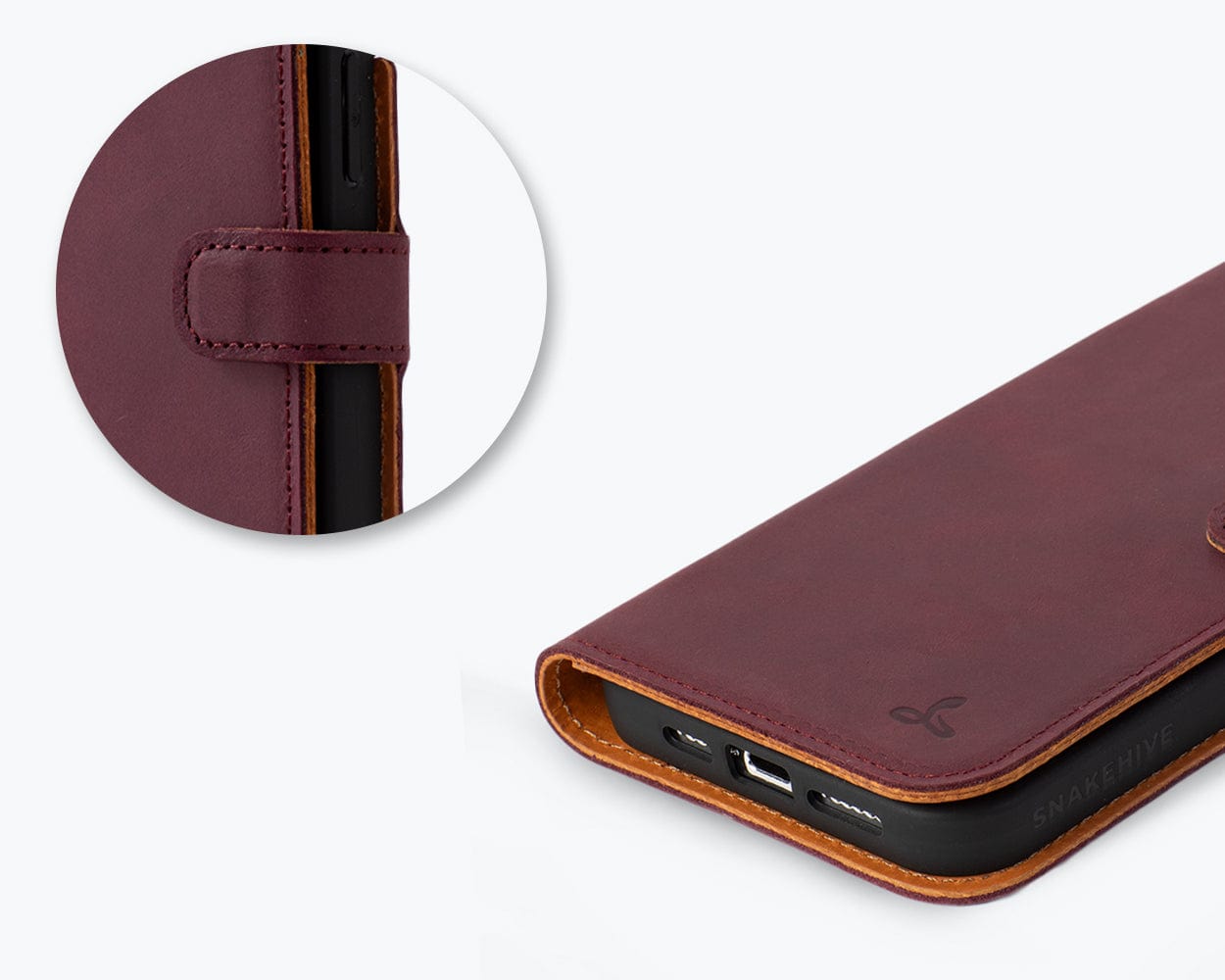 Iphone 15 Pro Max Leather Wallet Case - Snakehive UK