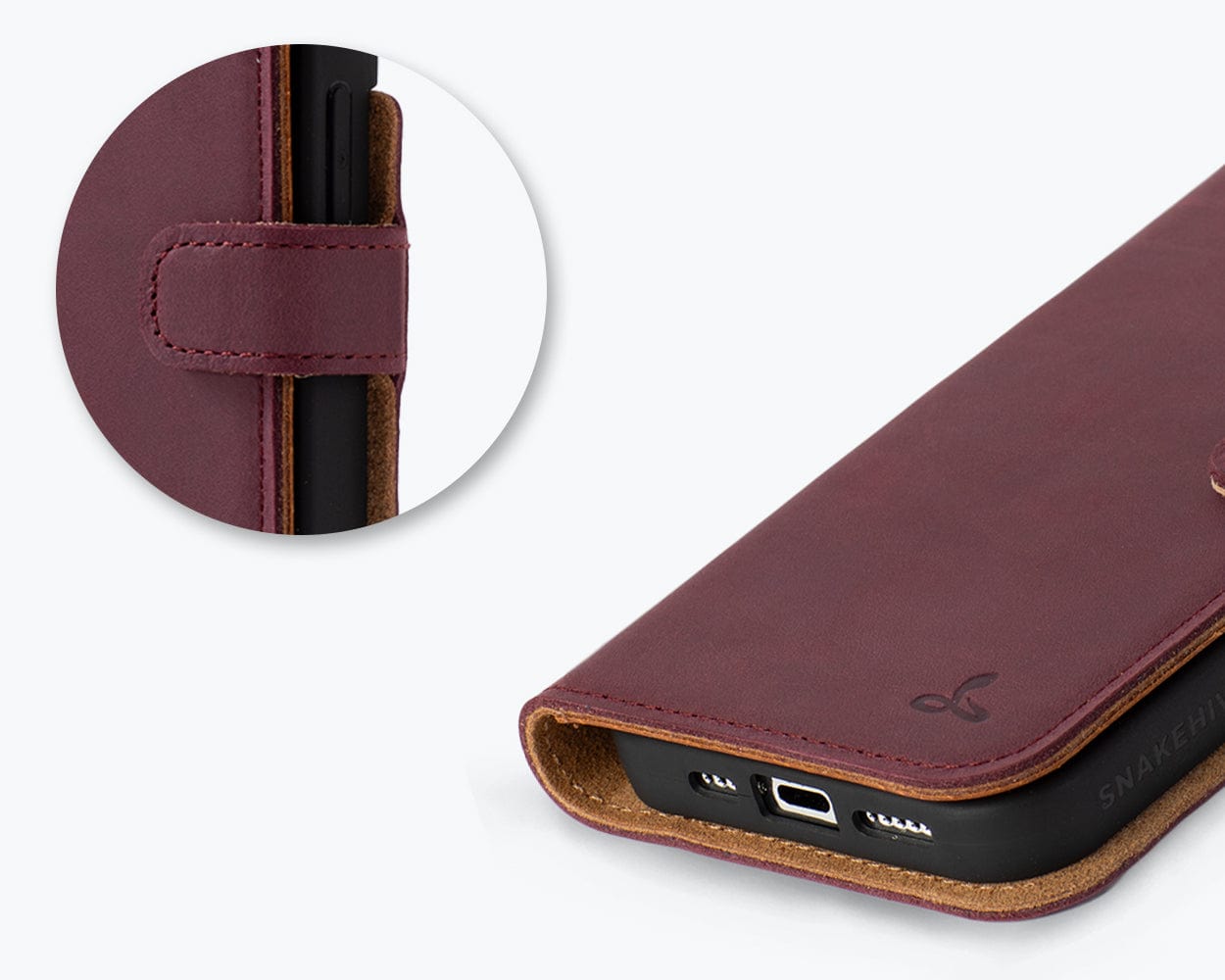 Iphone 15 Pro Leather Wallet Case - Snakehive UK