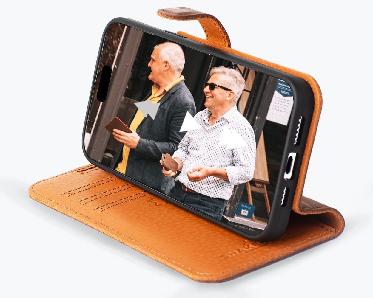 Iphone 15 Leather Wallet Case - Snakehive UK