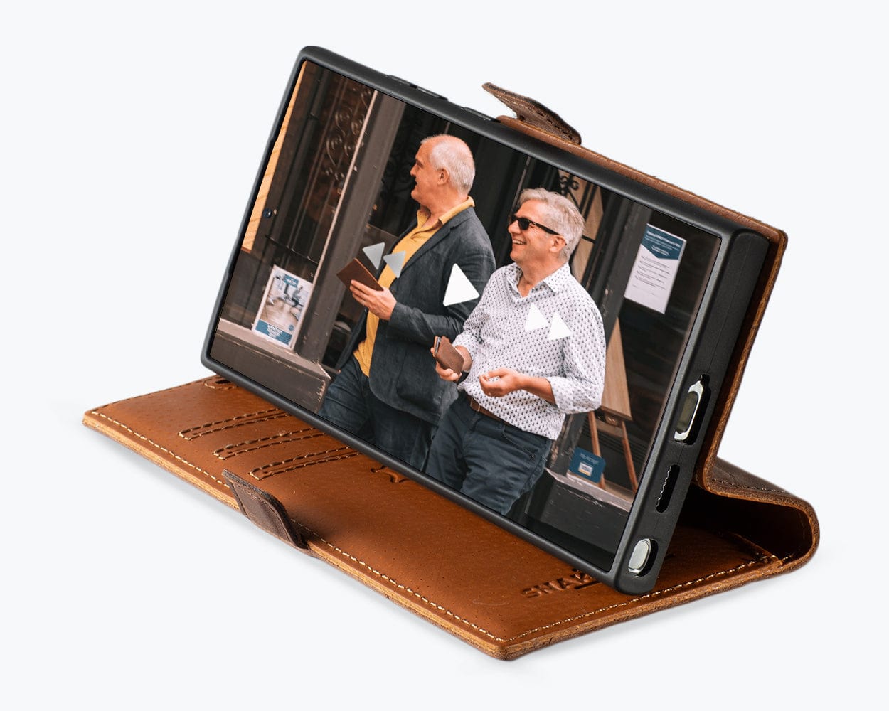 Samsung Galaxy S24 Ultra Vintage Leather Wallet Side Clasp - Snakehive UK