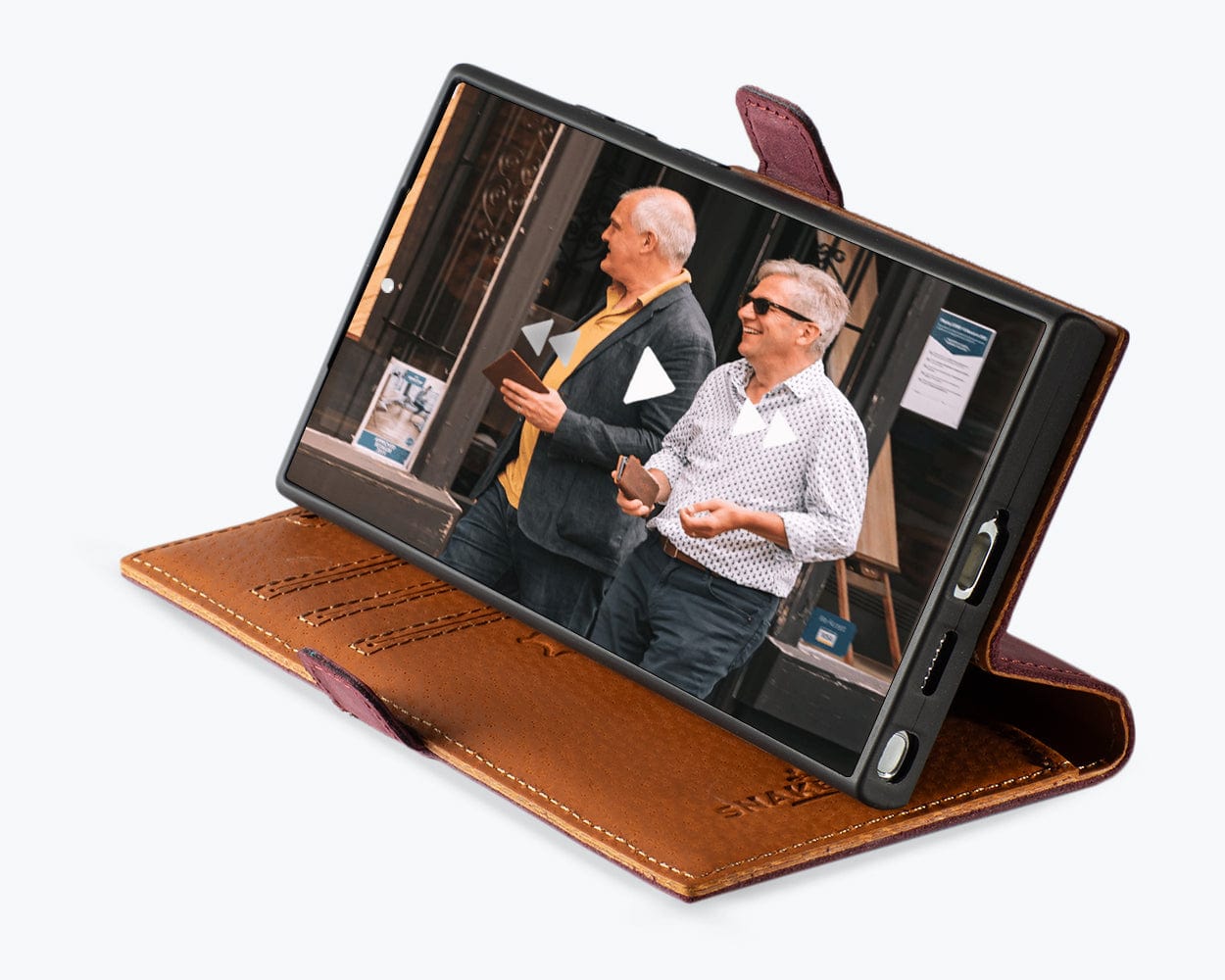 Samsung Galaxy S24 Ultra Vintage Leather Wallet Side Clasp - Snakehive UK