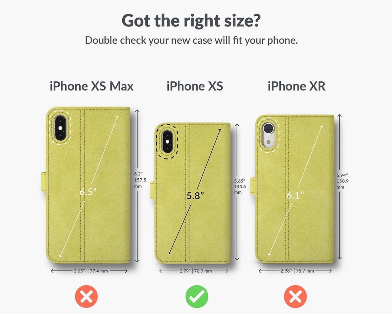 Apple iPhone X/XS - Vintage Leather Wallet Phone Case (Almost Perfect)