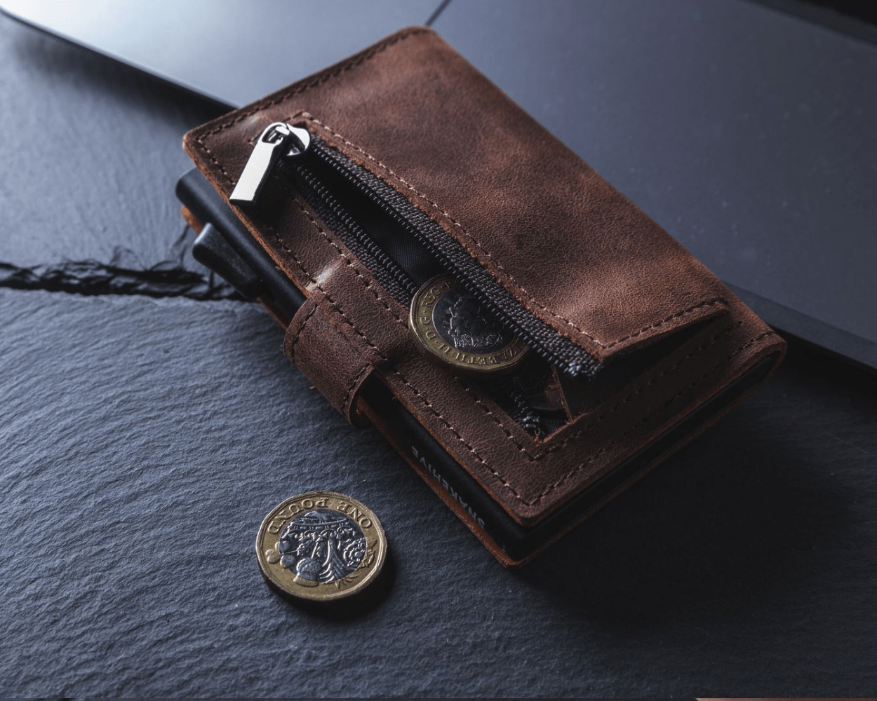 Vintage Leather Smart Rfid Wallet 1 - Snakehive UK