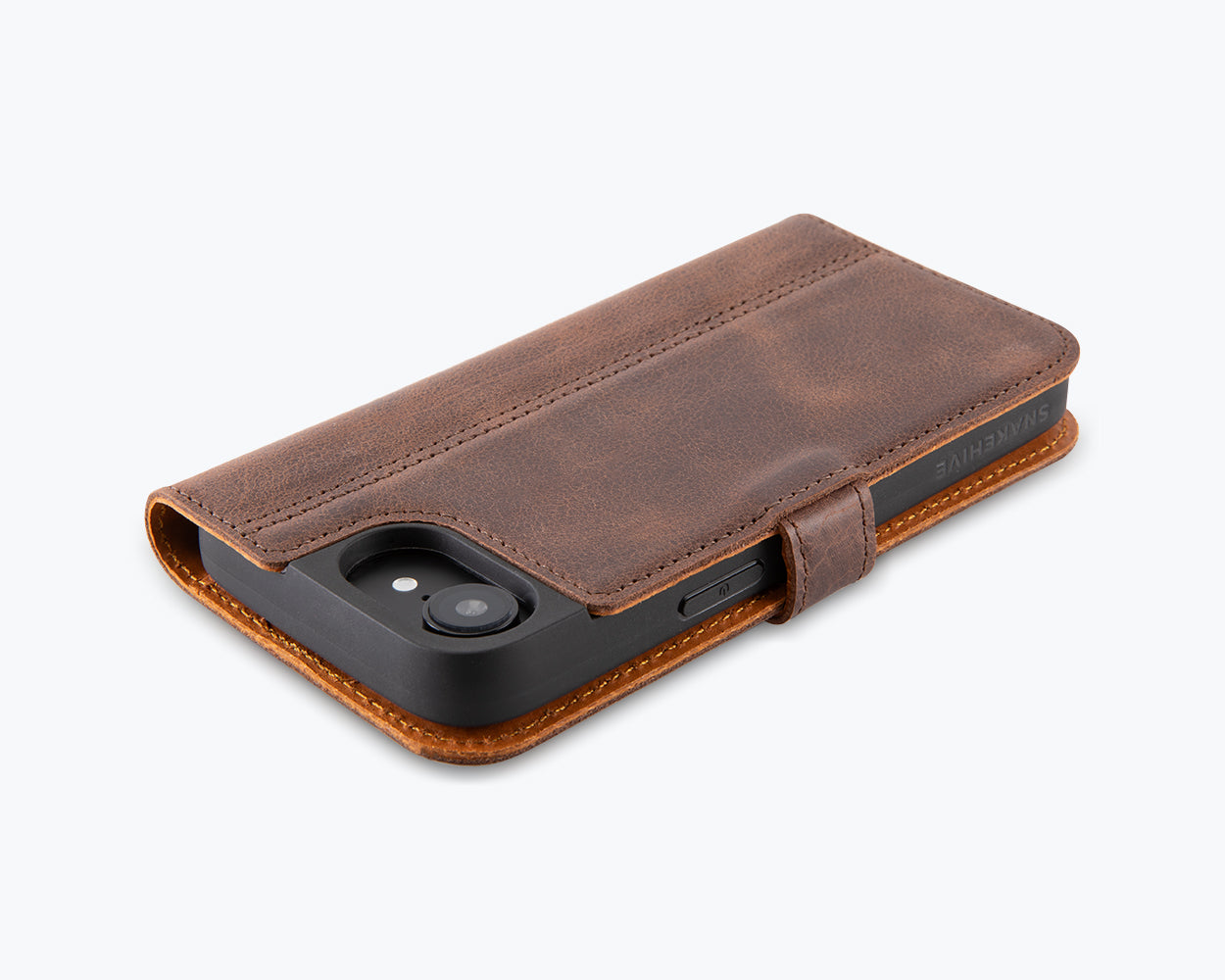 Apple iPhone 16e - Vintage Leather Wallet Phone Case