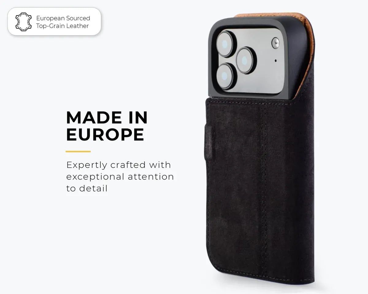 Apple iPhone 18 Pro Max - Vintage Leather Wallet Phone Case