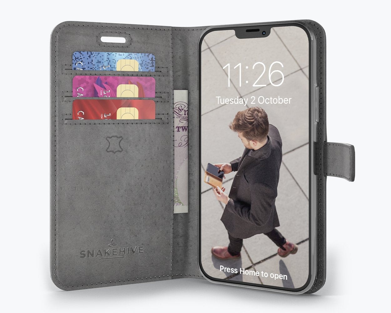 Apple iPhone 12 - Vintage Leather Wallet Phone Case