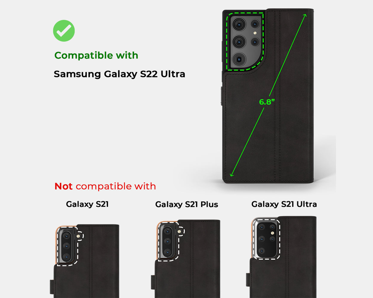 Samsung Galaxy S22 Ultra - Vintage Leather Wallet Phone Case