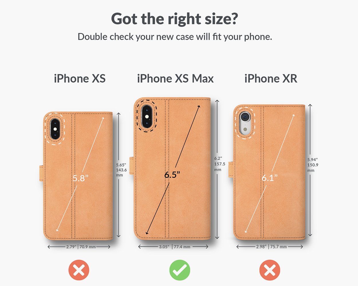 Apple iPhone XS Max - Vintage Leather Wallet Phone Case