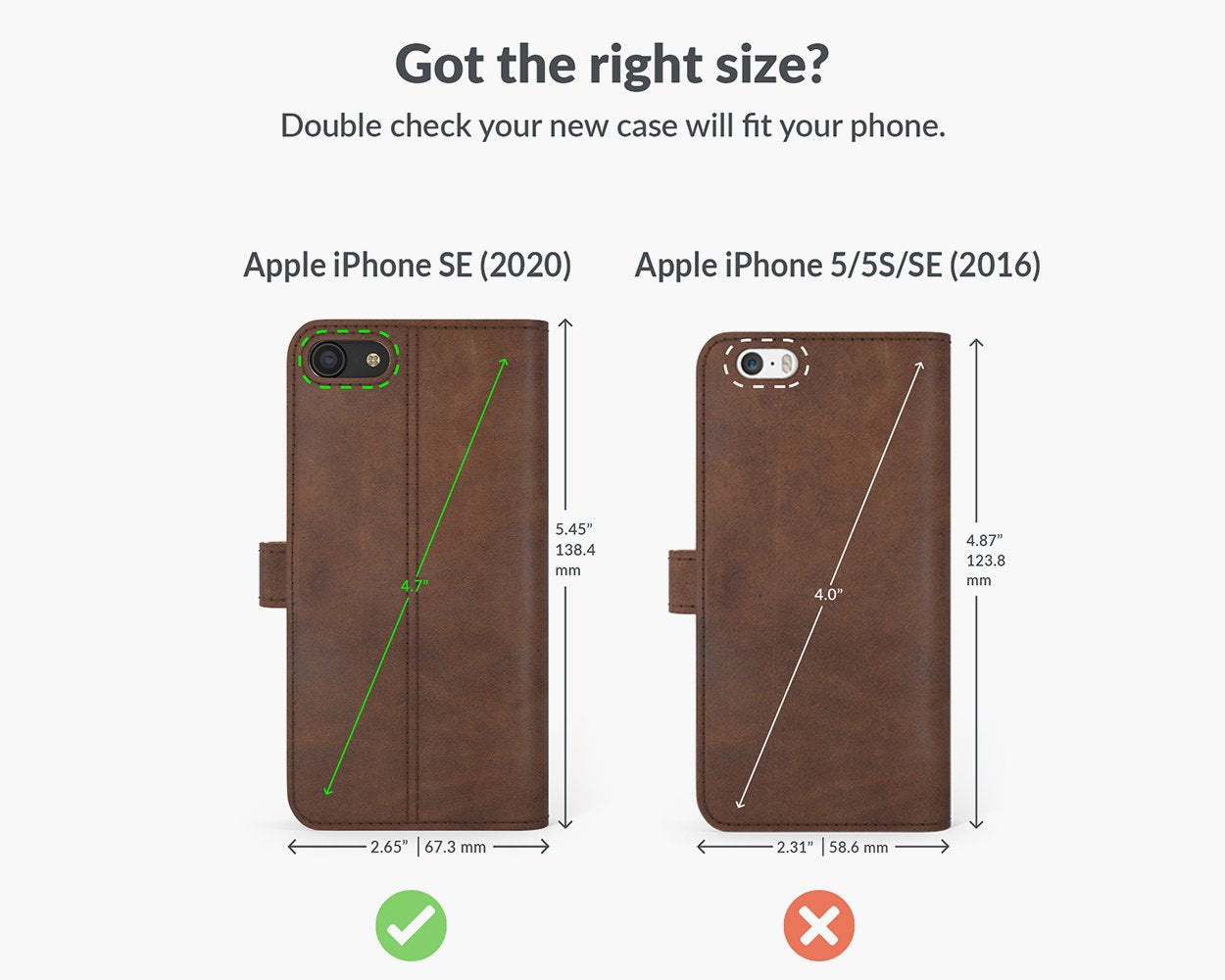 Apple iPhone SE (2020) / SE (2022) - Vintage Leather Wallet Phone Case