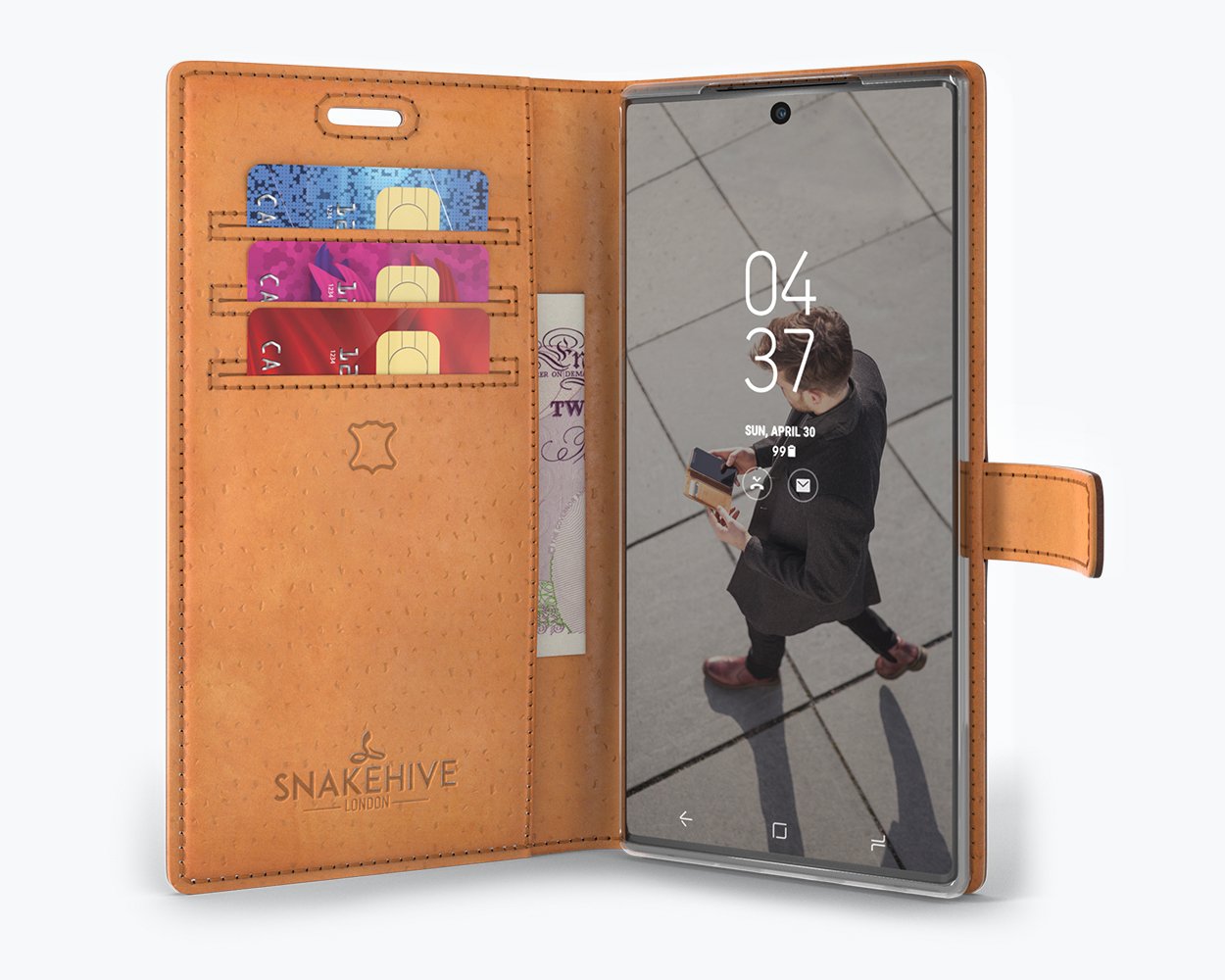 Samsung Galaxy Note 10 - Vintage Leather Wallet Phone Case