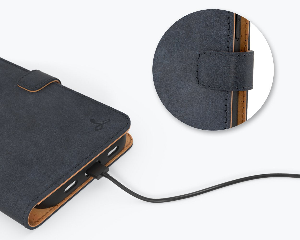 Apple iPhone 13 Mini - Vintage Leather Wallet Phone Case