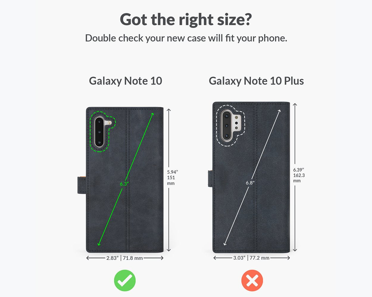 Samsung Galaxy Note 10 - Vintage Leather Wallet Phone Case