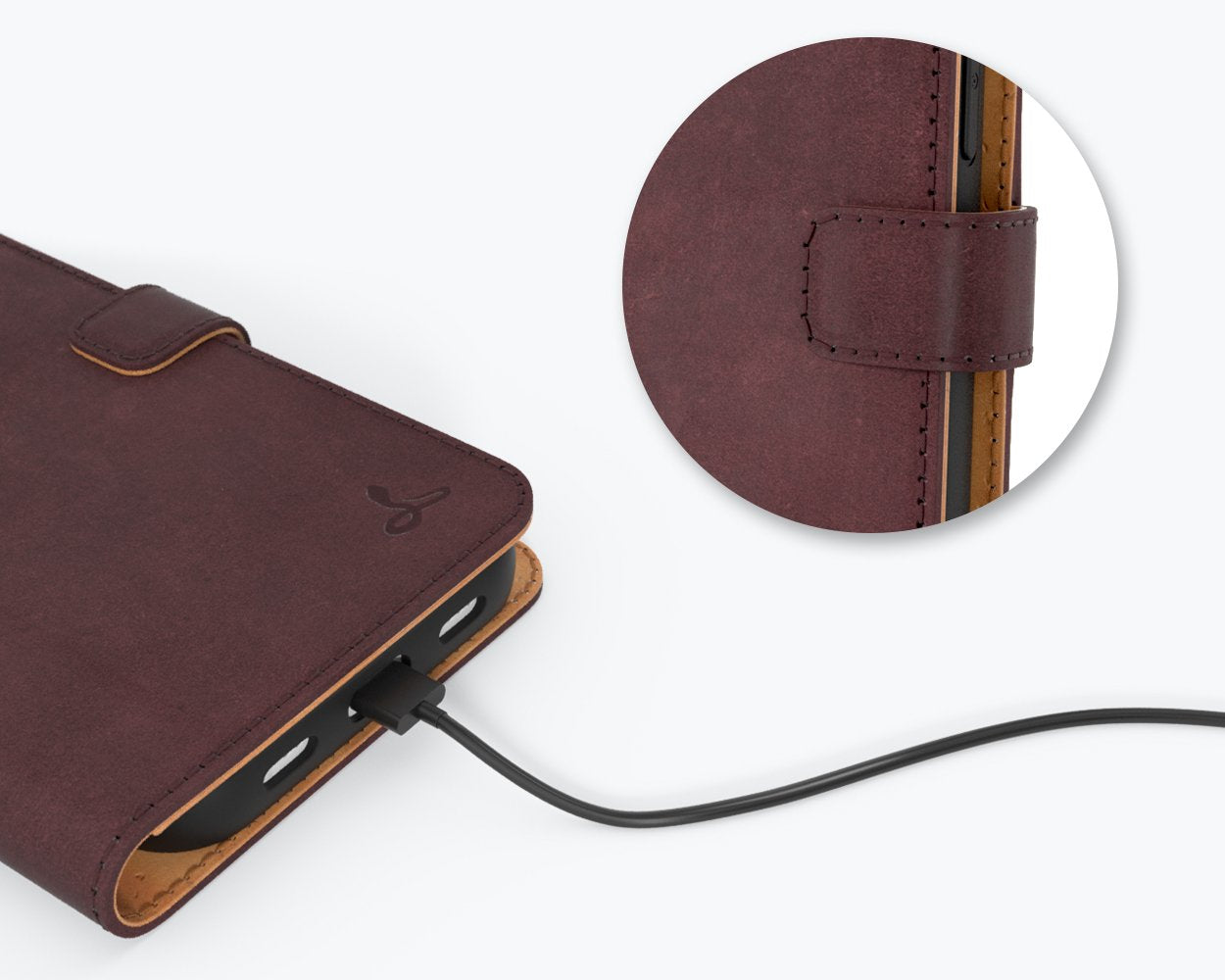 Apple iPhone 13 Mini - Vintage Leather Wallet Phone Case