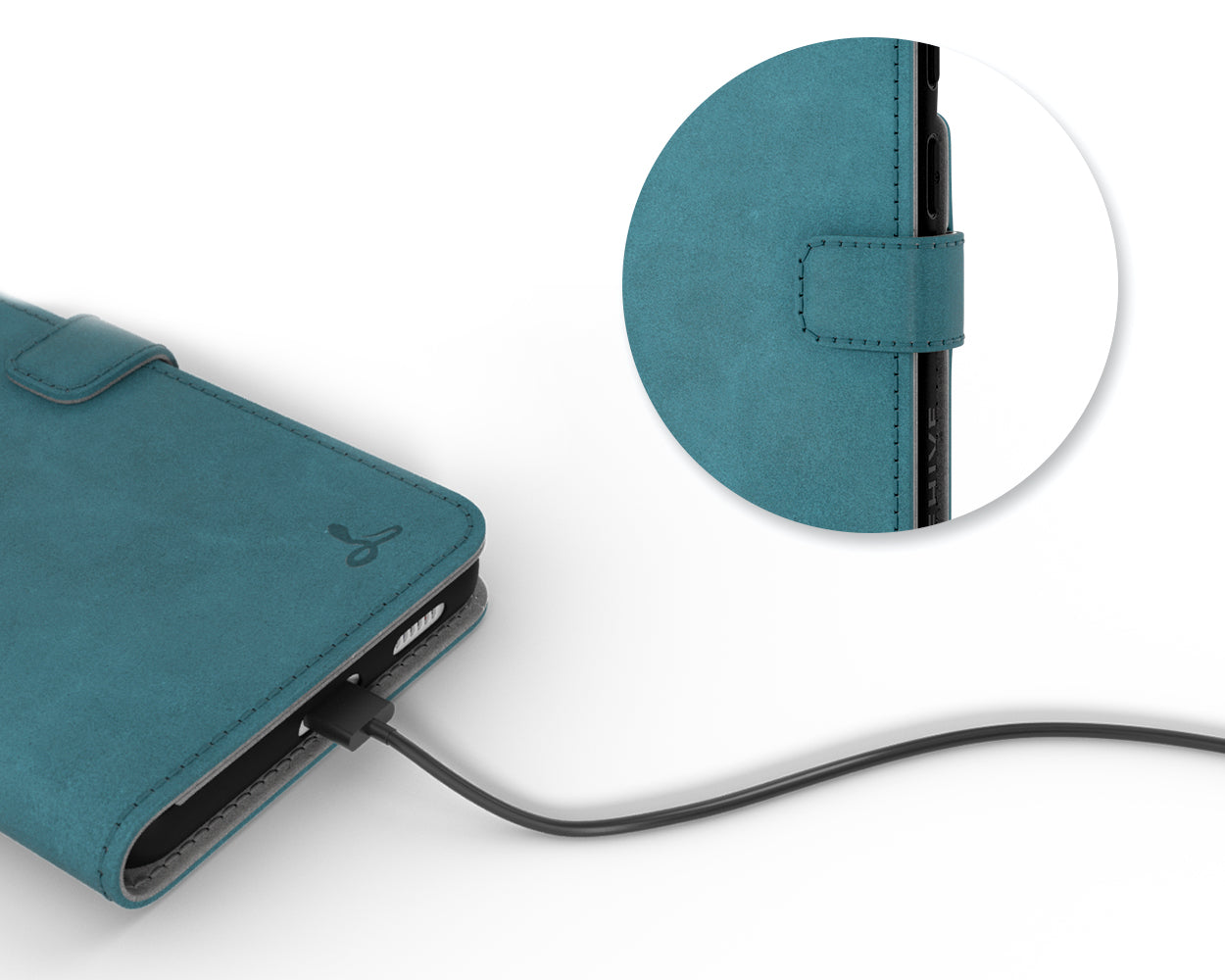 Samsung Galaxy S21 FE - Vintage Leather Wallet Phone Case