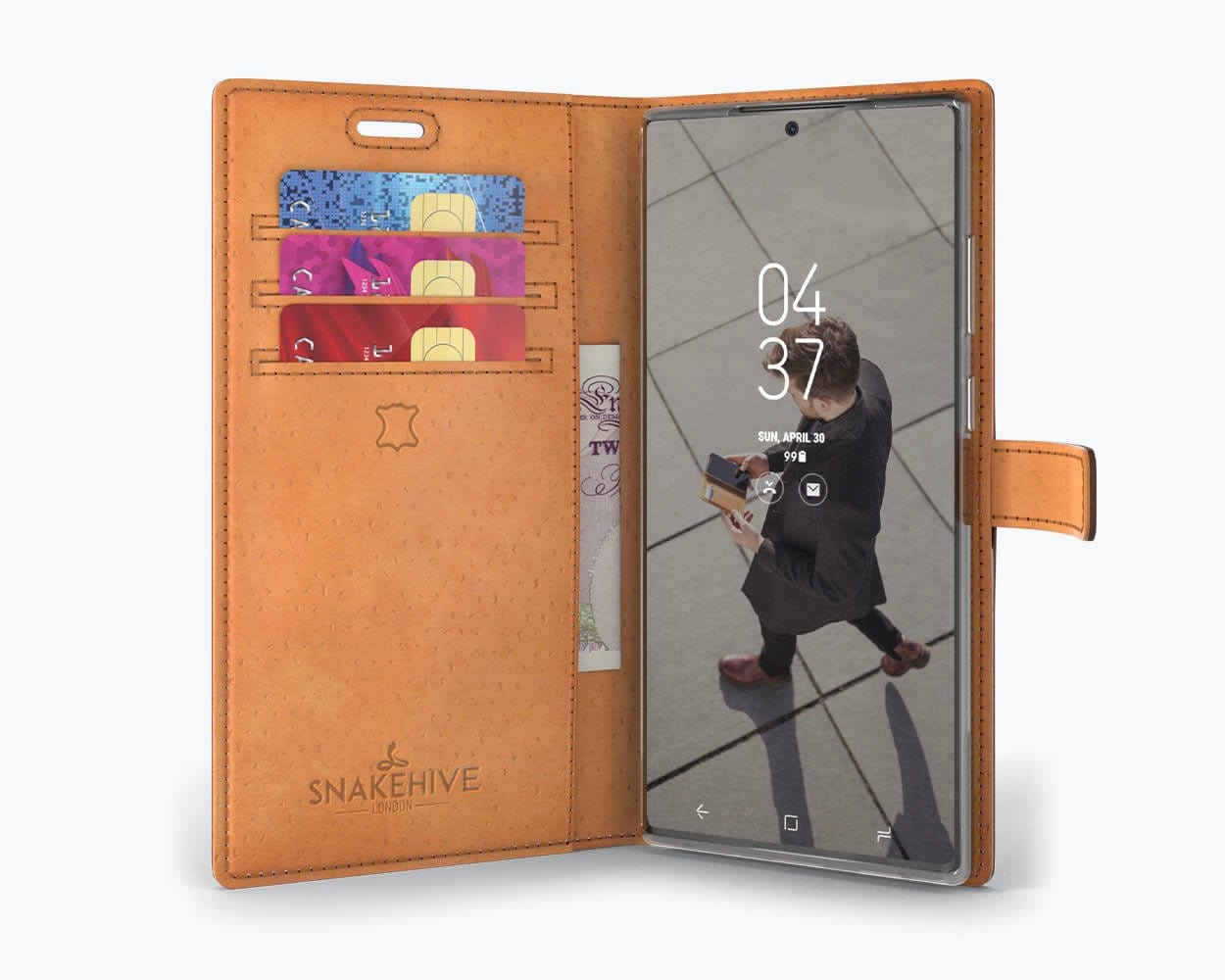 Samsung Galaxy Note 20 - Vintage Leather Wallet (Almost Perfect) Grey Samsung Galaxy Note 25 - Snakehive UK