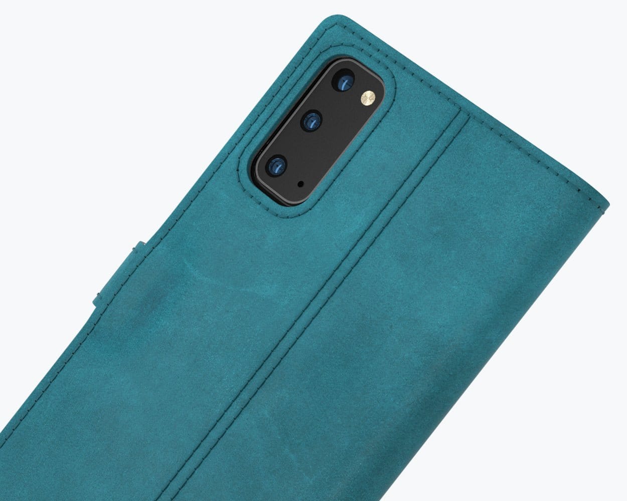 Samsung Galaxy S20 - Vintage Leather Wallet (Almost Perfect) Teal Samsung Galaxy S20 - Snakehive UK