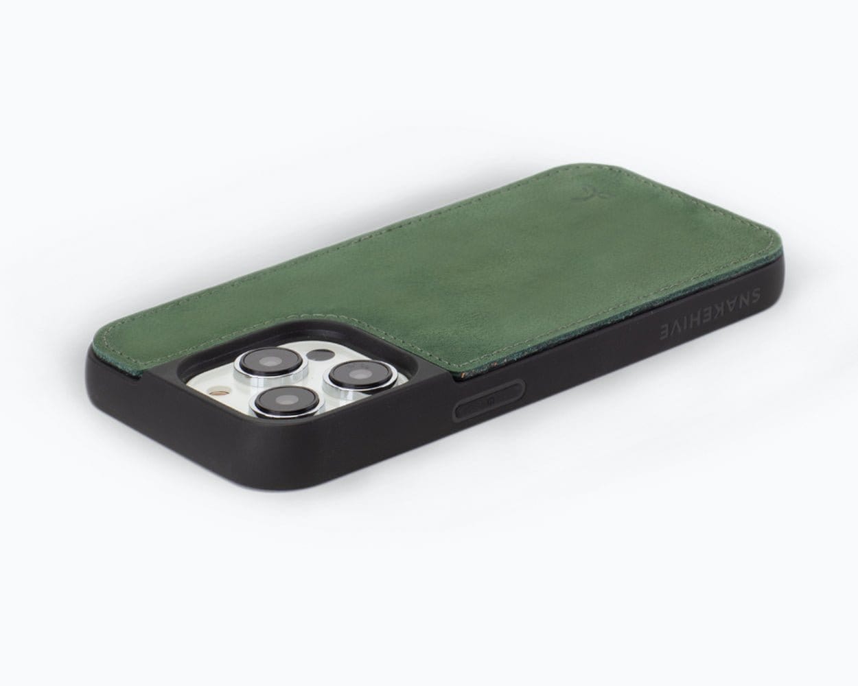 Vintage Leather Back Case - Apple iPhone 14 Pro Black Apple iPhone 14 Pro - Snakehive UK