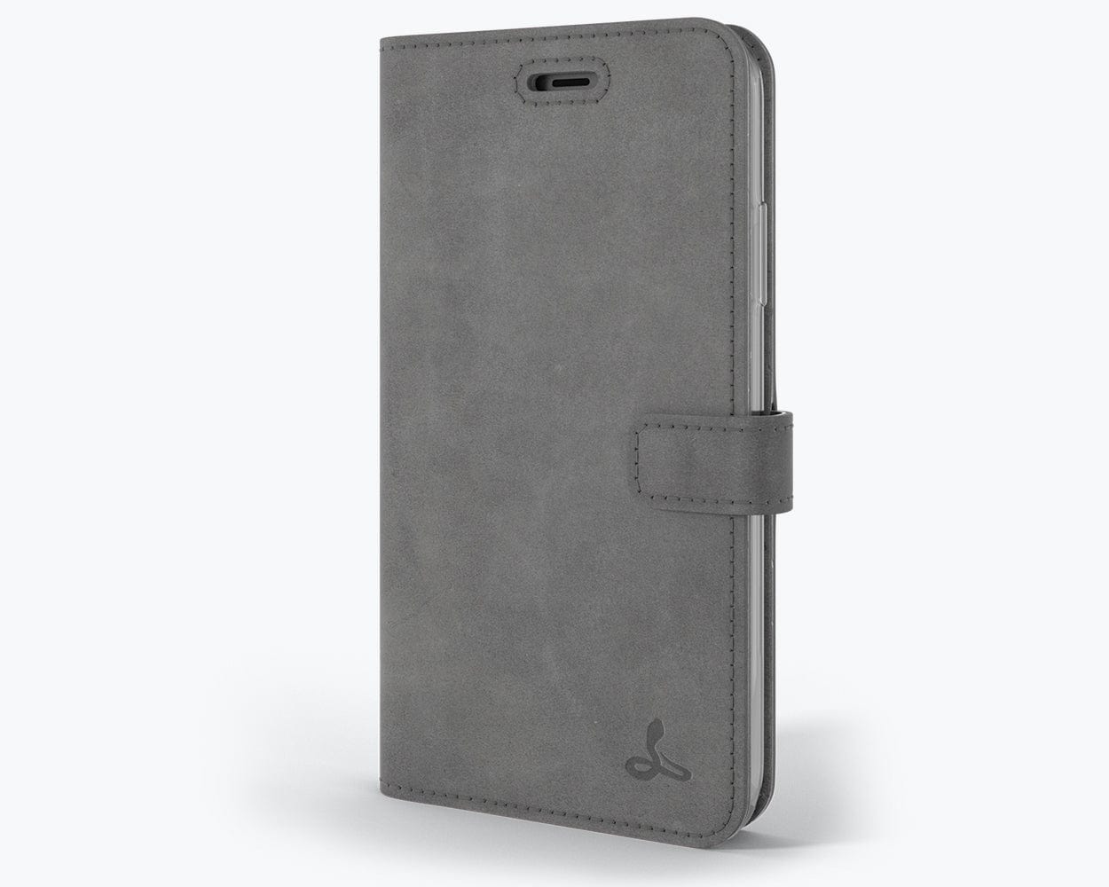 Apple iPhone 11 - Vintage Leather Wallet Grey Apple iPhone 11 - Snakehive UK