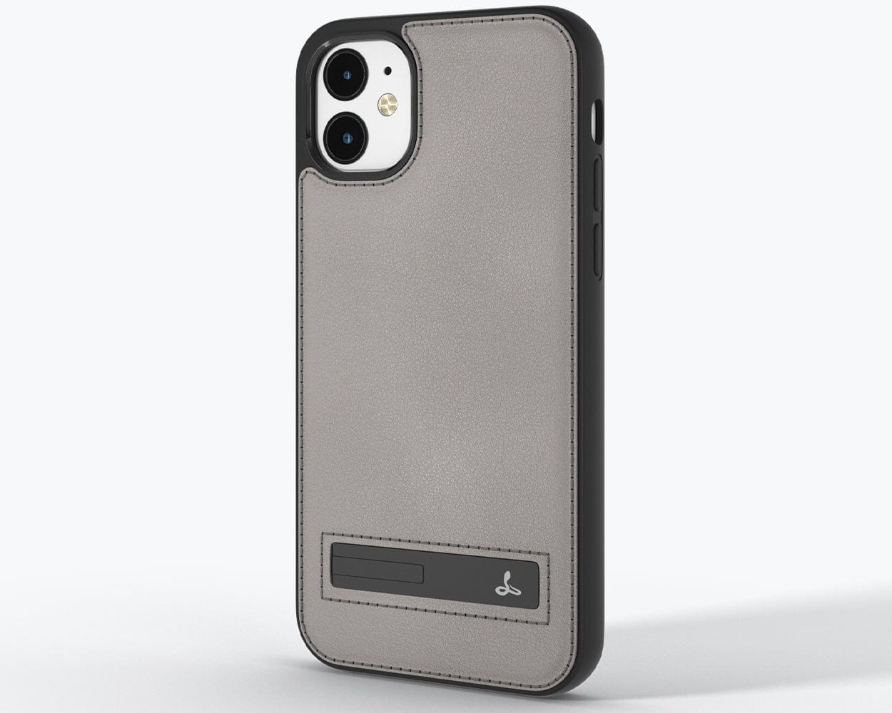 Apple iPhone 12 - Metro Leather Case Pebble Grey Apple iPhone 12 - Snakehive UK