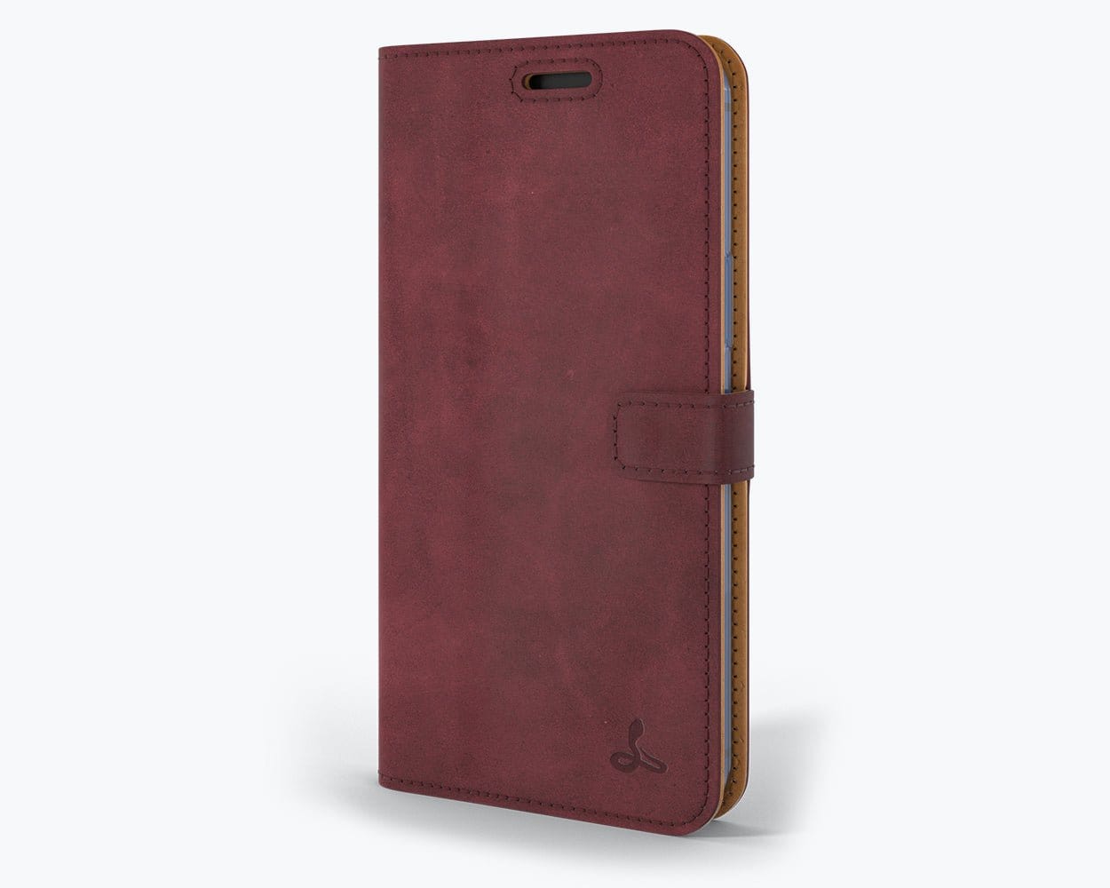 Apple iPhone 12 Pro - Vintage Leather Wallet Plum Apple iPhone 12 Pro - Snakehive UK