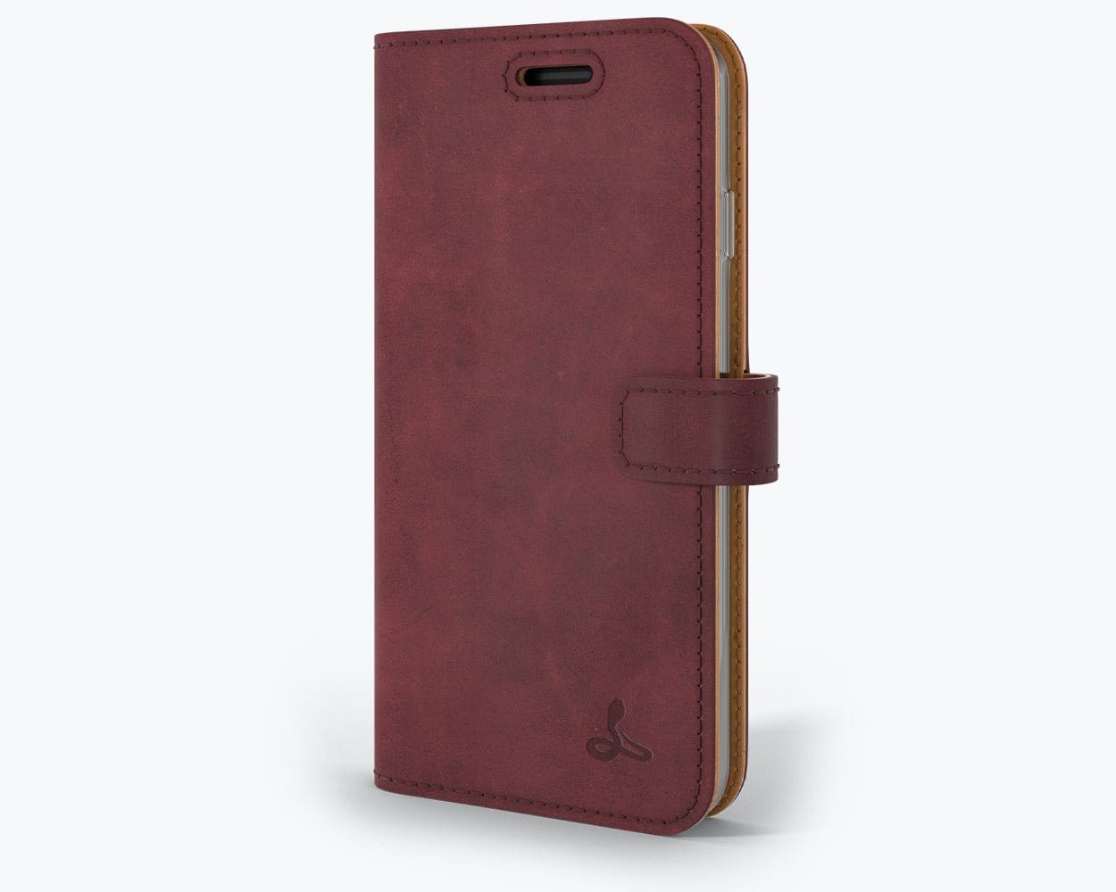 Apple iPhone SE (2020) / SE (2022) - Vintage Leather Wallet Plum Apple iPhone SE 2020 / 2022 - Snakehive UK