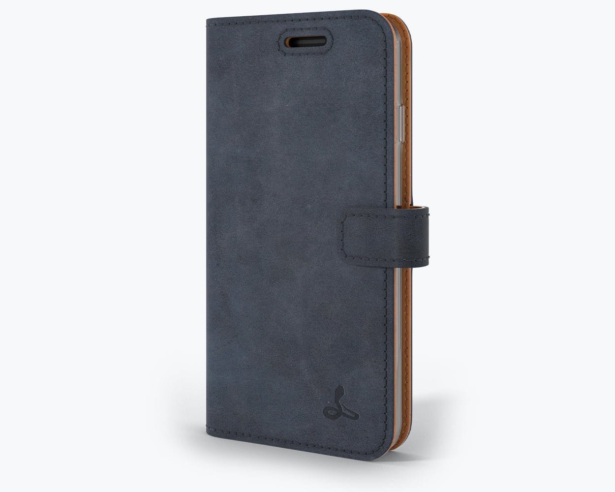 Apple iPhone SE (2020) / SE (2022) - Vintage Leather Wallet Navy Apple iPhone SE 2020 / 2022 - Snakehive UK