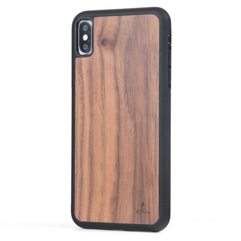 Wilderness Wood Back Bumper Case - Apple iPhone X/XS Walnut Apple iPhone X/XS - Snakehive UK
