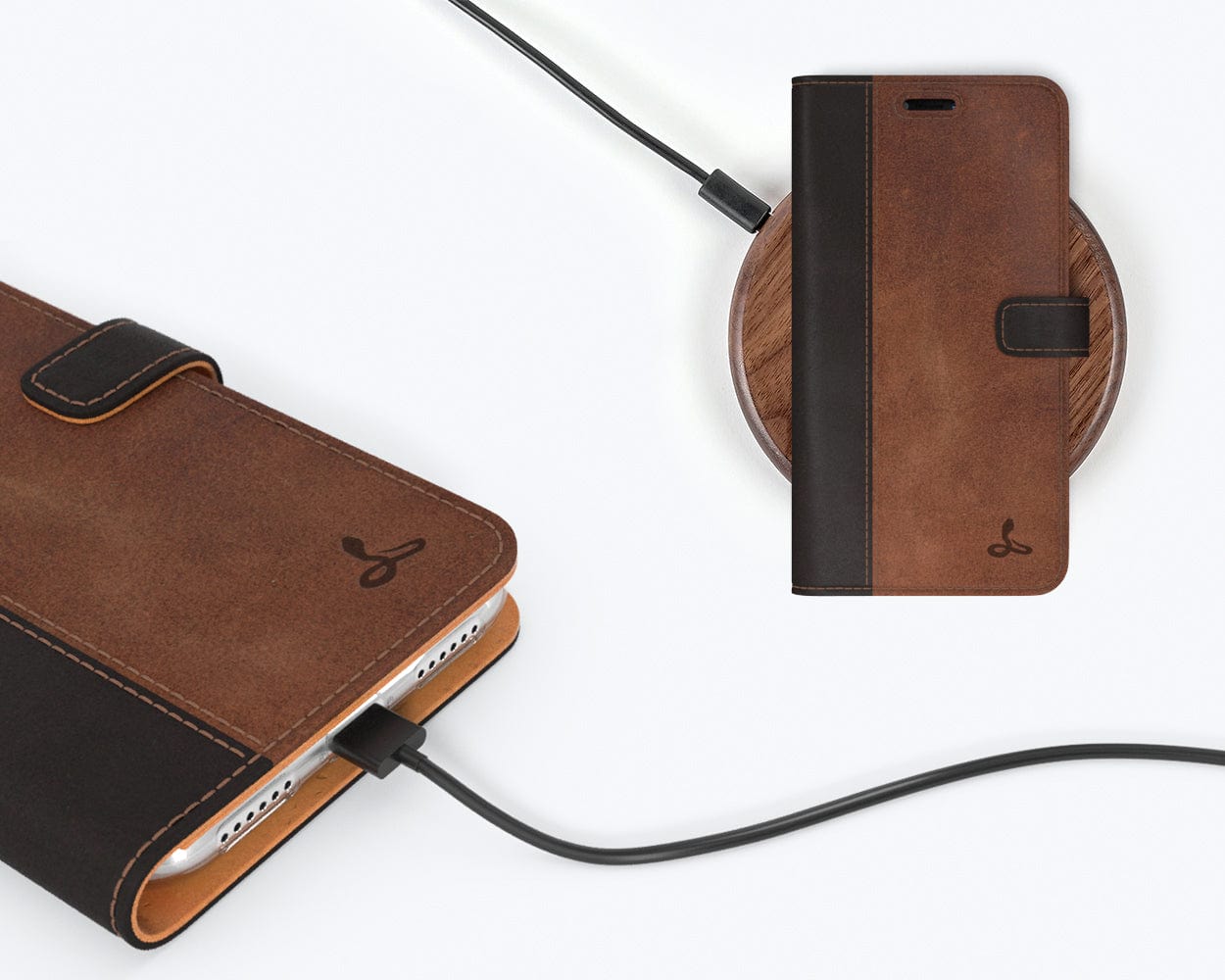 Vintage Two Tone Leather Wallet Apple Iphone Xr - Snakehive UK