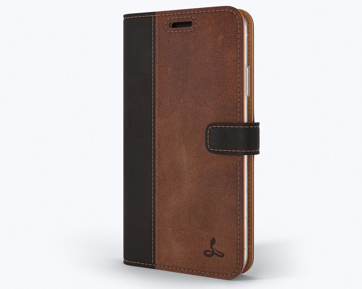 Apple iPhone XR - Vintage Leather Wallet Phone Case (Two Tone) (Almost Perfect)