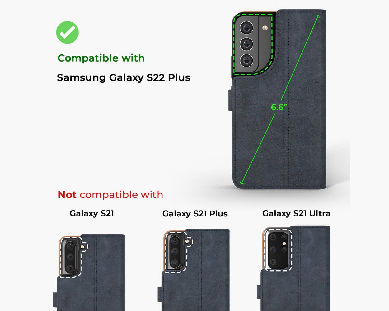 Samsung Galaxy S22 Plus - Vintage Leather Wallet (Almost Perfect) Teal Samsung Galaxy S22 Plus - Snakehive UK