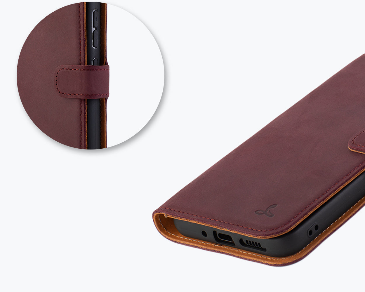 Samsung Galaxy S24 FE - Vintage Leather Wallet Phone Case