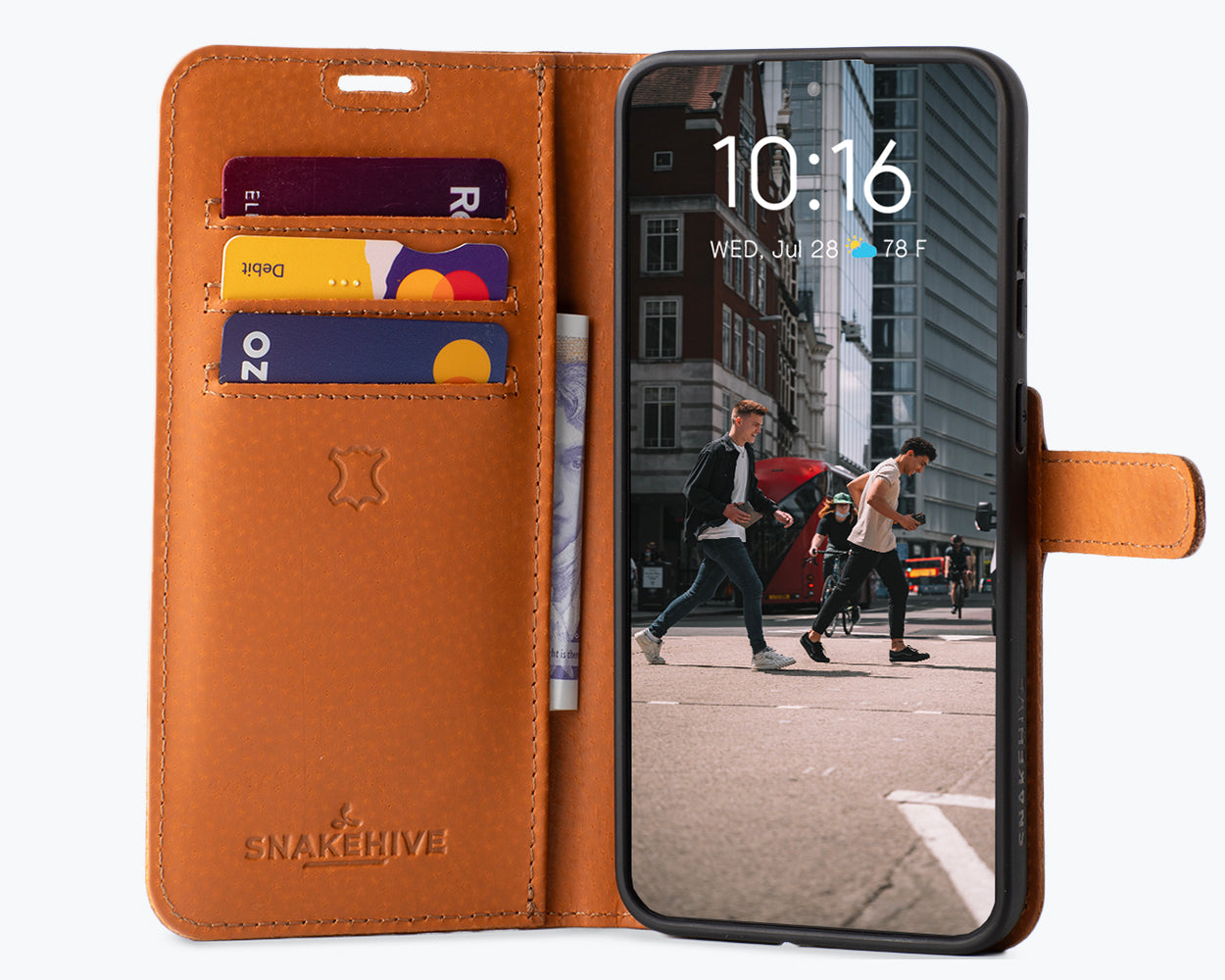 Samsung Galaxy S24 FE - Vintage Leather Wallet Phone Case